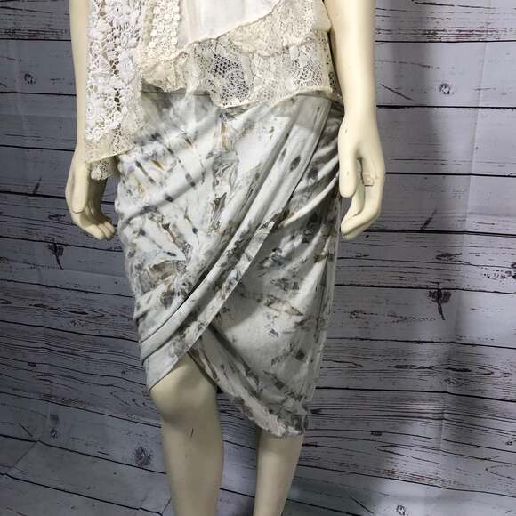 Hard Tail forever skirt with ruched sides faux wrap tie dye size large - Picture 10 of 12
